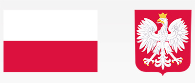 Flaga polska i godło Polski