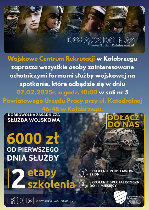 plakat o rekrutacji do służb