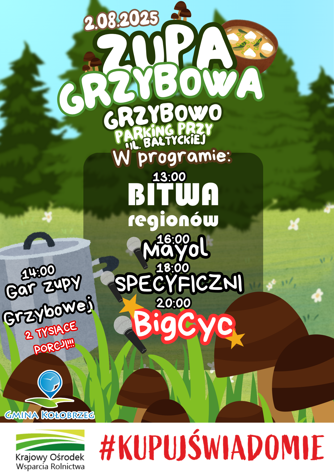 Plakat Festiwal Zupy Grzybowej